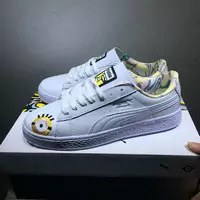 nouvelle basses puma suede heart et minions suede blanc